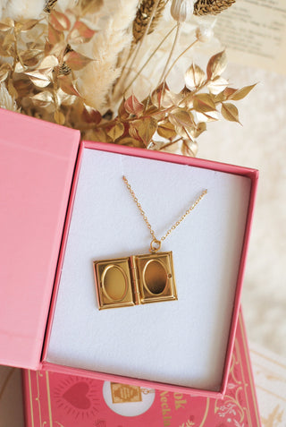Book Locket Necklace in Giftbox