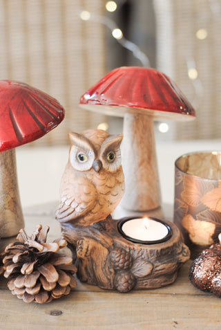 Tealight Holder with Owl