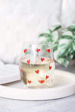 Heart Print Glass