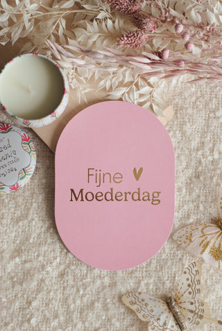 Fijne Moederdag Oval - Gold Foil Ansichtkaart
