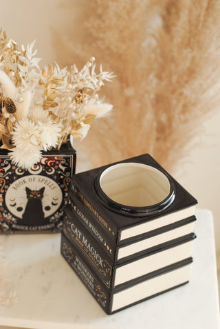 Cat Book Stack Vase