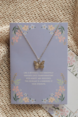 Butterfly Necklace & Card