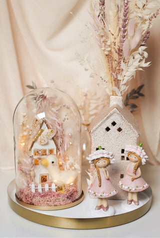 Stolp met Flowers & Led Light