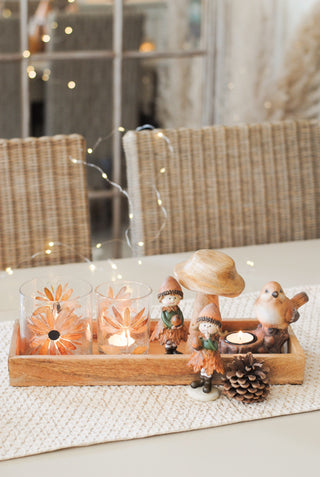 Fall Leaves Tealight Holder - Large