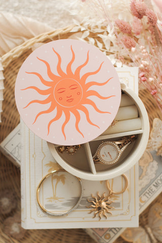 Sun Jewellery Storage Box with Mirror