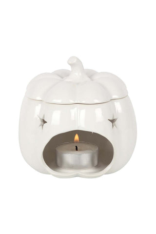 Starry Pumpkin Oil Burner - White