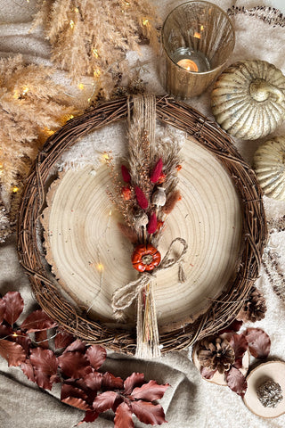 AUTUMN WISHES - DRIED FLOWER WREATH