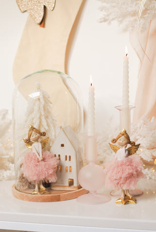 LITTLE PINK ANGEL WITH FLUFFY SKIRT - HANDJES NAAR BENEDEN