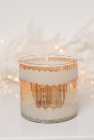 GOLD & MATTE II GLASS TEALIGHT HOLDER