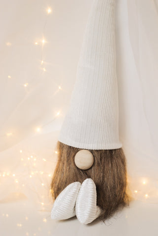 SOFT VELVET GNOME WHITE - LARGE