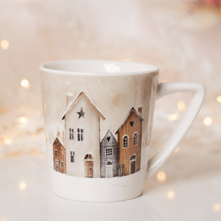 WINTER HOUSES MUG - TAUPE