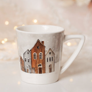 WINTER HOUSES MUG - GREY