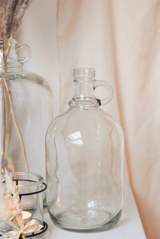 LARGE GLASS BOTTLE VASE