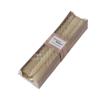 TWISTED DINNER/TAPER CANDLES - BEIGE