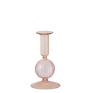 SOFT TONES GLASS CANDLE HOLDER - SMALL