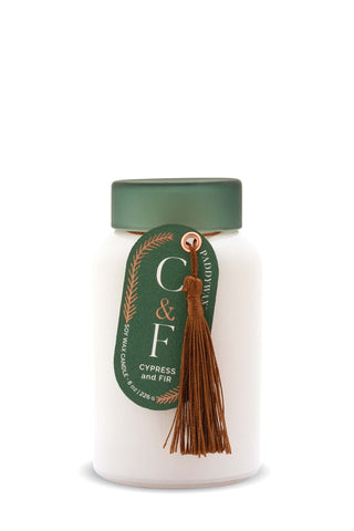 Paddywax - White Holiday Candle in Cypress & Fir