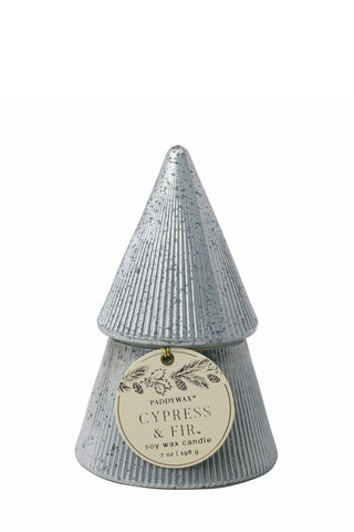 Paddywax - Silver Stacked Tree Candle