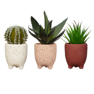 SPECKLED LEGGY PLANTER - MAROON